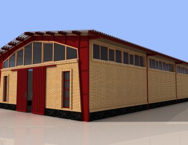 نمایی از طراحی سوله در اصفهان